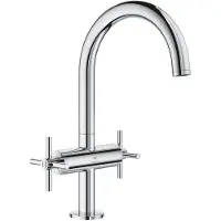GROHE Waschtisch-Zweigriff-Armatur Atrio 1/2", L-Size, mit Kreuzgriffen, chrom