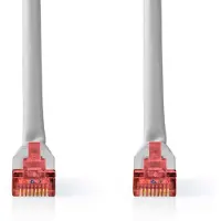 Nedis CAT6-Netzwerkkabel - RJ45 Stecker - RJ45 Stecker - SF/UTP - 30.0 m - Rund - PVC - Grau - Label