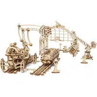 Ugears Schienengebundener Manipulator 50 x 21 x 40 cm Birkenholz