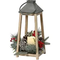 Lumineo LED-Laterne l15.5b15.5h36 cm warmweiss Weihnachtsbeleuchtung (wit)