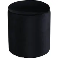 Venture Home | Pouf Gia Samt Schwarz Samt 32x32x40 cm | NADUVI