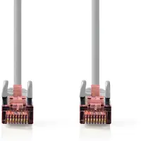 Nedis CAT6-Netzwerkkabel - RJ45 Stecker - RJ45 Stecker - S/FTP - 15.0 m - Rund - LSZH - Grau - Label