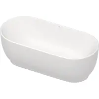 Duravit Oval-Badewanne Luv 180x85x46 cm freistehend matt Weiß