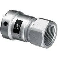 Viega Megapress overgang 3/4x3/4 muffe/muffe, ulegeret stål med zink/nikkel belægning og SC-Contur