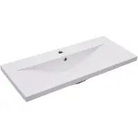 vidaXL Einbauwaschbecken 91x39,5x18,5 cm Keramik Weiß