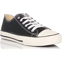 Victoria für Damen. 106550 Schwarze Schuhe im Basketball-Stil (37), Stoff, Wohnung, Schnürsenkel, Lässig
