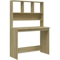 vidaXL Schreibtisch mit Regal Sonoma-Eiche 102x45x148 cm Holzwerkstoff