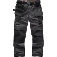 Scruffs & Tramps Arbeitshose mit Holstertaschen „Pro Flex“, anthrazit Größe 94 lang