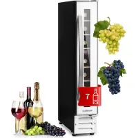 Klarstein Vinovilla 7 Built-in Uno Quartz Einbau-Weinkühlschrank Weißes Glas Weiß