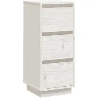 vidaXL Sideboard Weiß 32x34x75 cm Massivholz Kiefer
