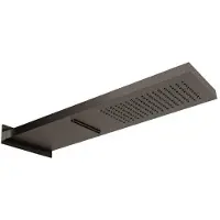 Herzbach spa ix pvd regen/schwall slim ap 539x165 black, Black Steel, 21.661600.2.40 21.661600.2.40