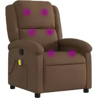 vidaXL Massagesessel Braun Stoff