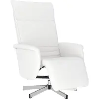 vidaXL Relaxsessel mit Fußteil Weiß Kunstleder