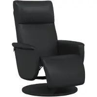 vidaXL Relaxsessel mit Fußteil Schwarz Kunstleder