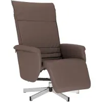 vidaXL Relaxsessel mit Fußteil Braun Kunstleder