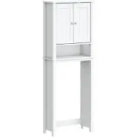 vidaXL Toilettenschrank BERG Weiß 60x27x164,5 cm Massivholz