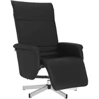 vidaXL Relaxsessel mit Fußteil Schwarz Kunstleder