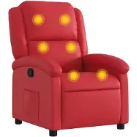 vidaXL Massagesessel Rot Kunstleder