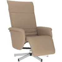 vidaXL Relaxsessel mit Fußteil Cappuccino-Braun Kunstleder