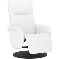 vidaXL Relaxsessel mit Fußteil Weiß Kunstleder