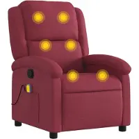 vidaXL Massagesessel Weinrot Stoff