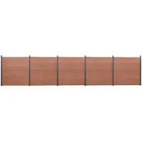 vidaXL Zaunelement-Set Braun 872x186 cm WPC