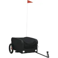 vidaXL Fahrradanhänger Schwarz 30 kg Eisen