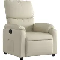 vidaXL Relaxsessel Creme Kunstleder