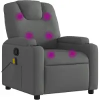 vidaXL Massagesessel Dunkelgrau Stoff