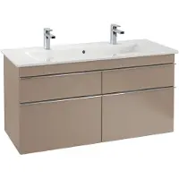 Villeroy & Boch Venticello Schrankwaschtisch, 2 Hahnlöcher, mit Überlauf, 1200x500mm, 4104CK01, Farbe: Weiß