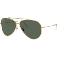 Ray-Ban RBR0101S AVIATOR REVERSE Unisex-Sonnenbrille Vollrand Pilot Metall-Gestell, gold