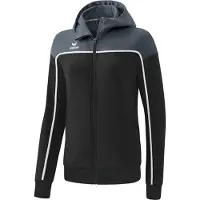 Erima CHANGE Trainingsjacke mit Kapuze 40 black grey/slate grey/weiß
