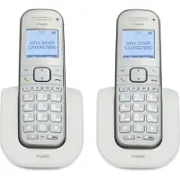 Fysic FX-9000 DUO - DECT-Telefon für Senioren mit großen Tasten und 2 Mobilteilen, Weiß
