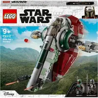 LEGO 75312 Star Wars Boba Fetts Starship, Weltraum-Spielzeug für Kinder ab 9 Jahren, Raumschiff-Modell aus The Mandalorian mit 2 Minifiguren, Geschenk für Kinder, Junge und Mädchen