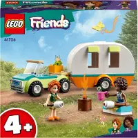 LEGO 41726 Friends Urlaubs-Campingtrip, Wohnmobil-Spielzeug im Wald mit Mini-Puppen Autumn und Aliya, Camping Spielzeugauto für Mädchen und Jungen, Charaktere 2023