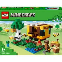 LEGO 21241 Minecraft Das Bienenhäuschen, Farm-Spielzeug mit baubarem Haus, Baby-Zombie und Tier-Figuren, Geburtstagsgeschenk für Jungen und Mädchen