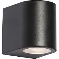QAZQA Moderne Außenwandleuchte aus Schwarzem KunstsTOff Oval Baleno