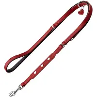 Hunter Verstellbare Führleine Love, rot - 200 cm lang, 18 mm breit