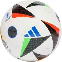 Adidas Herren Euro 24 Training Fußball Weiß/Schwarz/Glow Blue