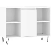 The Living Store Badschrank Hochglanz-Weiß 80x33x60 cm Holzwerkstoff