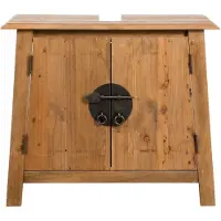 The Living Store Badezimmer-Unterschrank Massivholz Kiefer 70x32x63 cm
