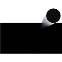 The Living Store Treibende Pool-Solarplane PE 1000x500 cm Schwarz und Blau