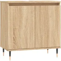 The Living Store Badschrank Sonoma-Eiche 58x33x60 cm Holzwerkstoff