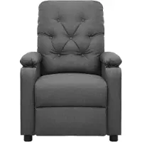 The Living Store Relaxsessel Hellgrau Stoff