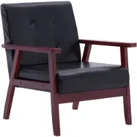 The Living Store Sessel Schwarz Kunstleder