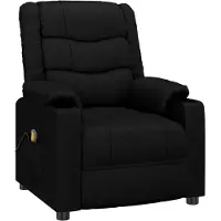 The Living Store Massagesessel Schwarz Kunstleder
