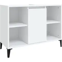 The Living Store Waschbeckenunterschrank Weiß 80x33x60 cm Holzwerkstoff