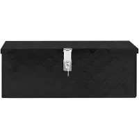 The Living Store Aufbewahrungsbox Schwarz 70x31x27 cm Aluminium