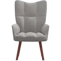 The Living Store Relaxsessel Hellgrau Samt