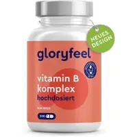 Gloryfeel Vitamin B Komplex - 200 Kapseln 500µg B12 hochdosiert 8 B-Vitamine 108 g